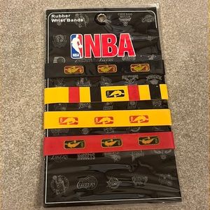 NBA Baller ID Bands Rubber Wristbands new red black Vintage Made in USA Heat